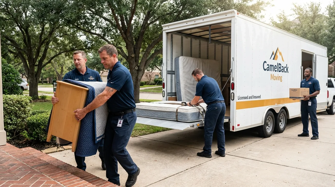 Crew loading residential truck for cross-state move from Hazard, KY