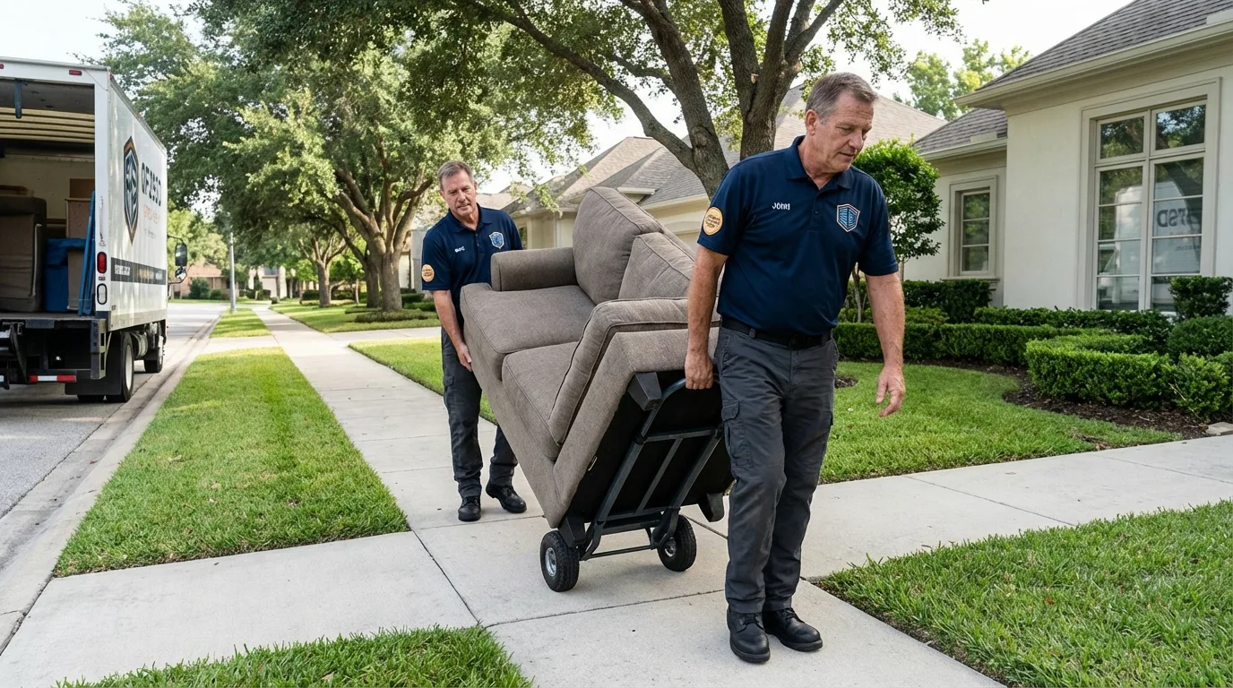 Local residential moving crew loading furniture in Hazard, KY